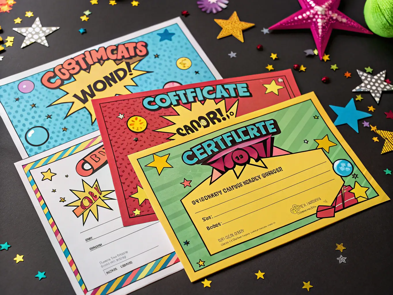A detailed shot of a Certificate of Imagination, showcasing the unique serial number and whimsical design, emphasizing the authenticity and one-of-a-kind nature of each A&A Kitty Clay creation.