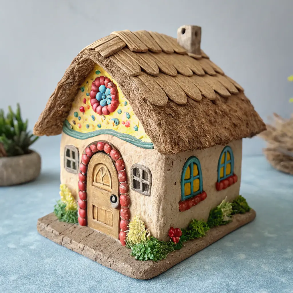 Miniature Clay Fairy House